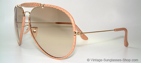 vintage ray ban leather aviator sunglasses