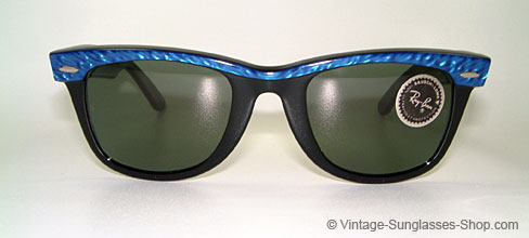 Ray Ban Wayfarer I - Electric Blue Gold Details