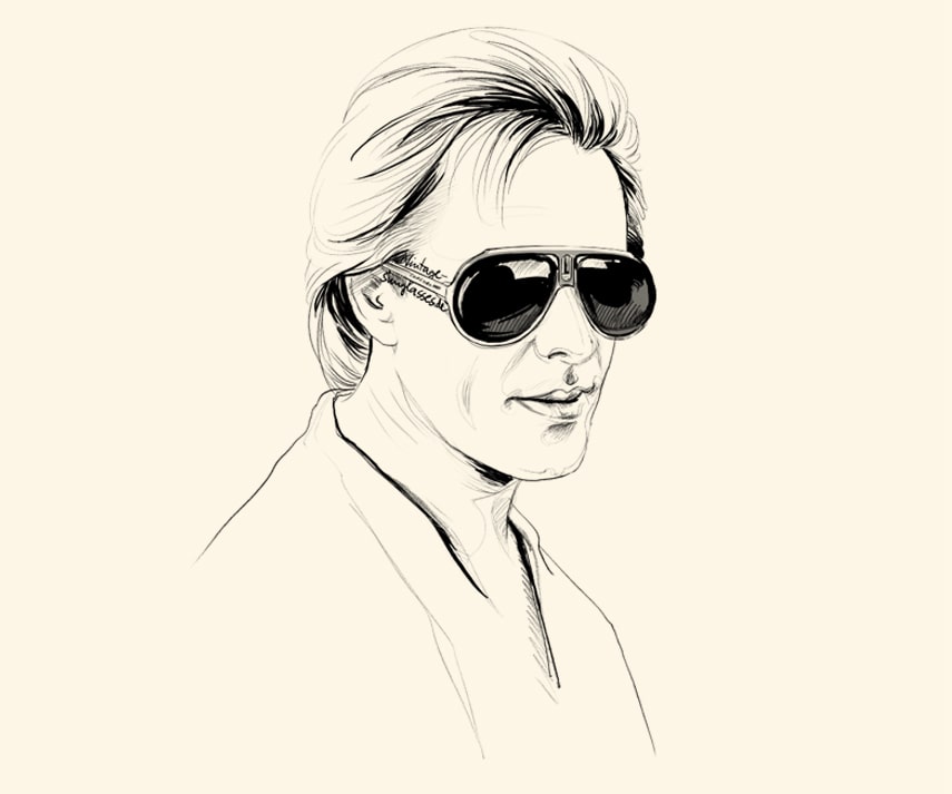 Don Johnson with "Miami Vice" sunglasses - Carrera 5512