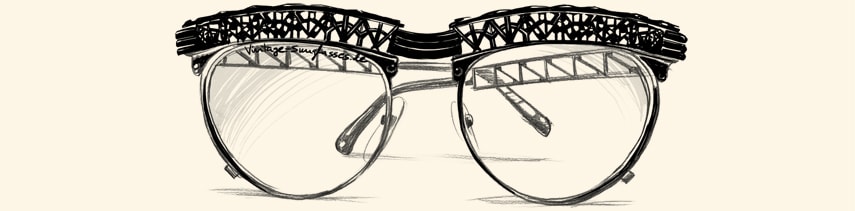 Designer glasses Jean Paul Gaultier 56-0271, inspired by the Paris Eiffel tower