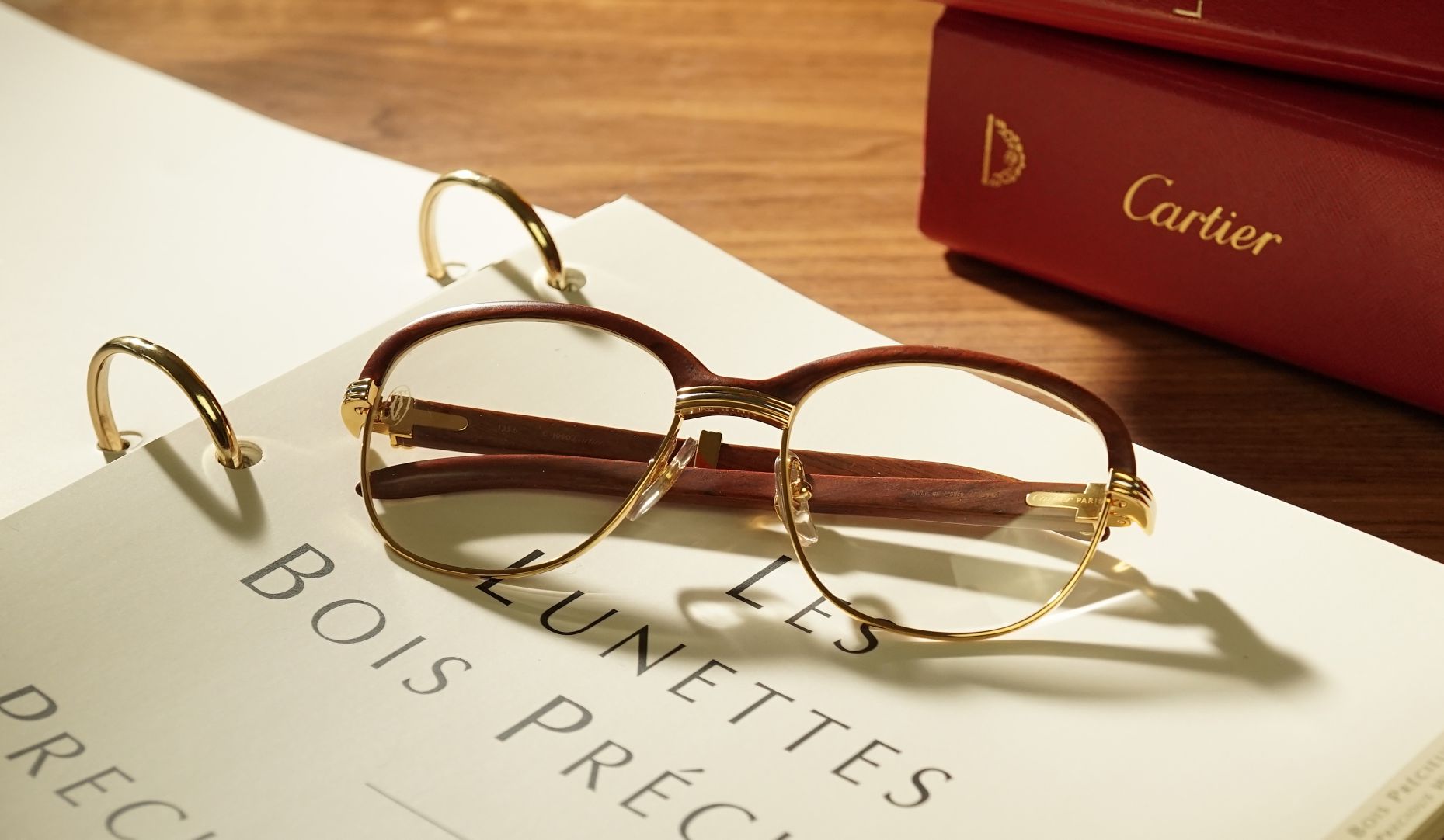 Cartier Malmaison precious wood glasses