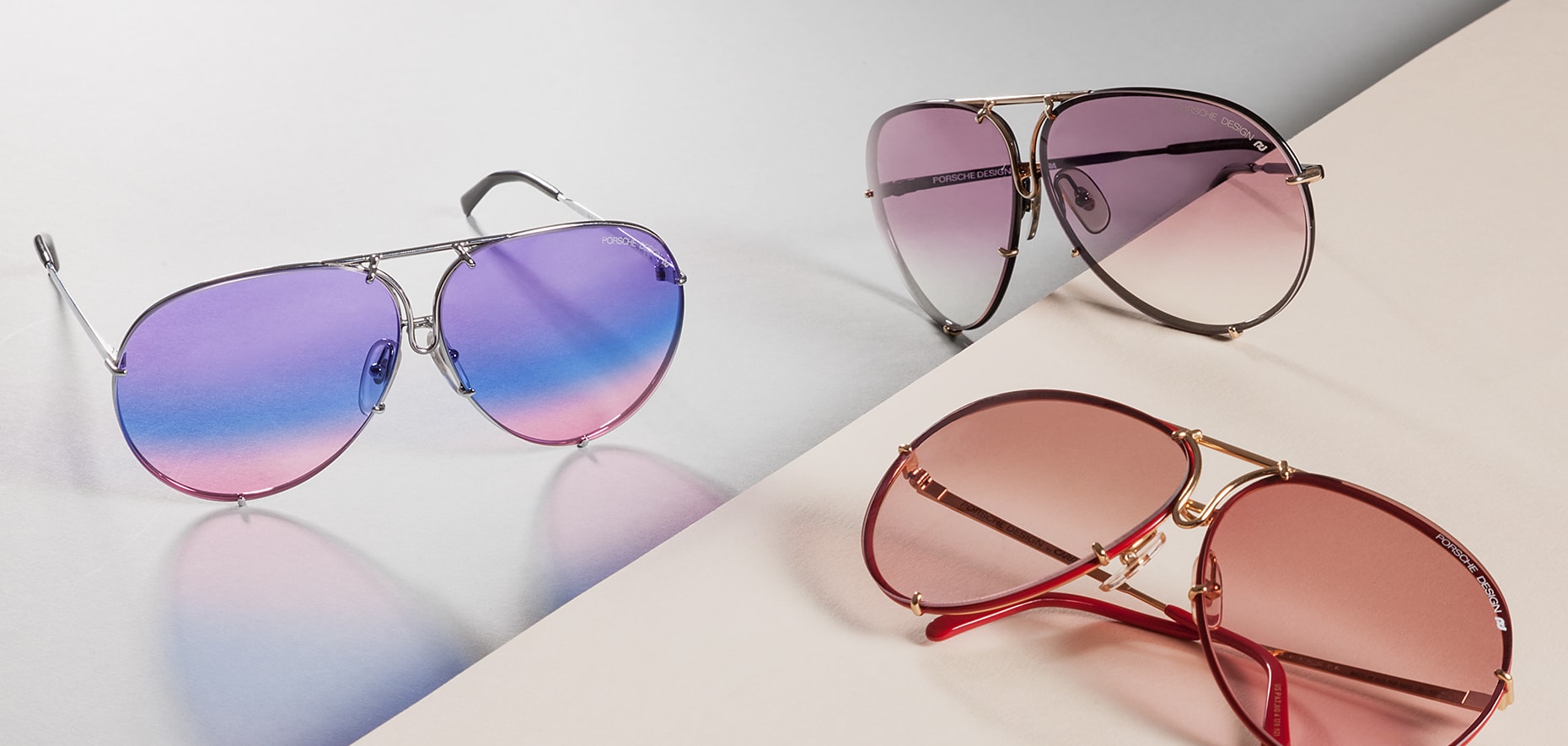 80s Porsche aviator or dropshape glasses 5621 / 23 with replaceable lenses