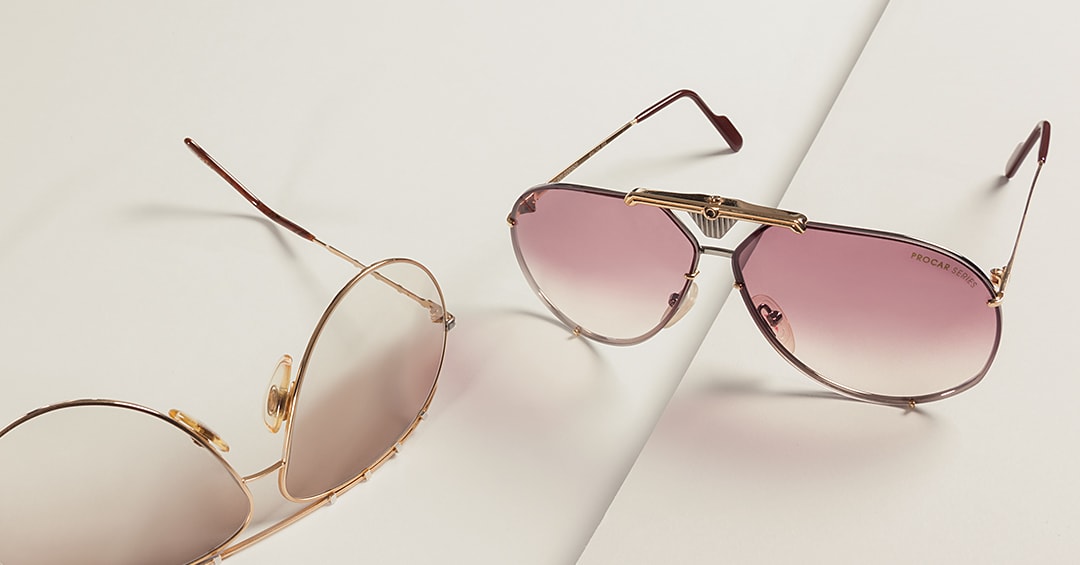 Aviator sunglasses, also called "dropshape" glasses