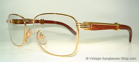 wood frame glasses cartier