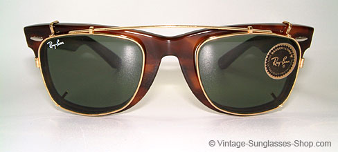 Glasses Ray Ban Wayfarer I - with Clip | Vintage Sunglasses