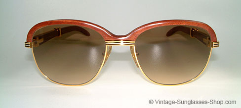 vintage cartier malmaison palisander rosewood sunglasses