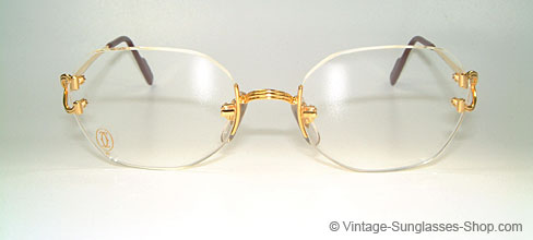 cartier vintage rimless glasses