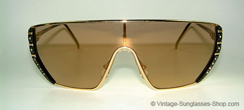 Helena Rubinstein Vintage Sunglasses HR 21 White Black Gold 58mm MadeinFrance 
