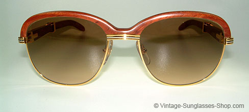 vintage cartier malmaison palisander rosewood sunglasses