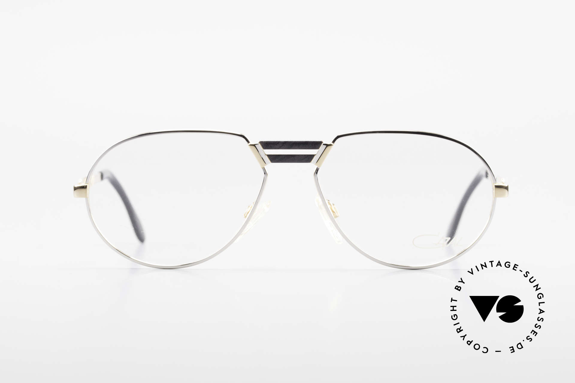Cazal 739 Gold Plated Eyeglass-Frame, slightly "teardrop shaped" frame by CAri ZALloni, Made for Men