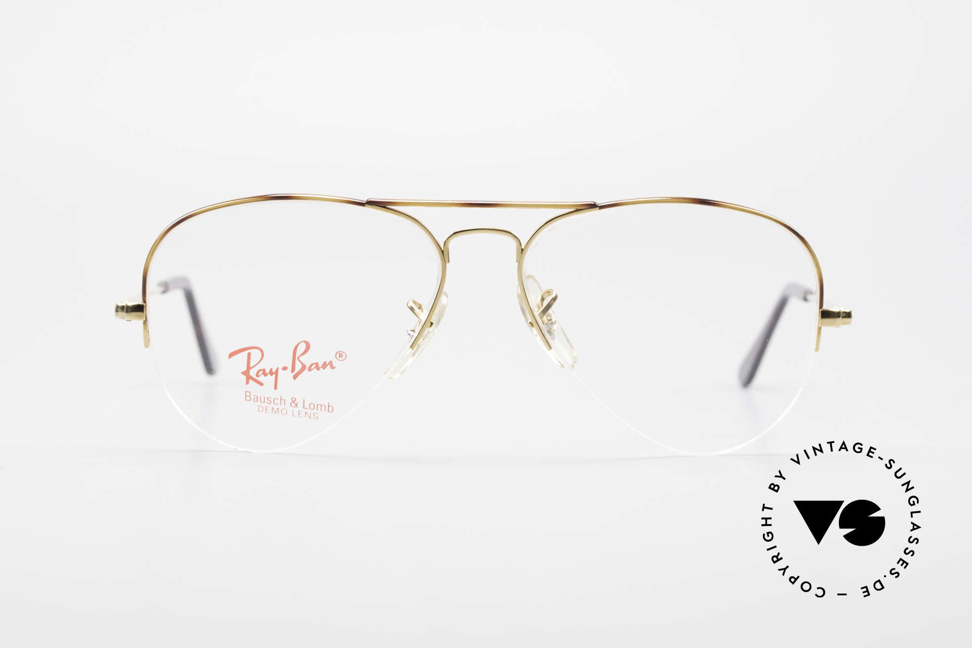 ray ban semi rimless aviator