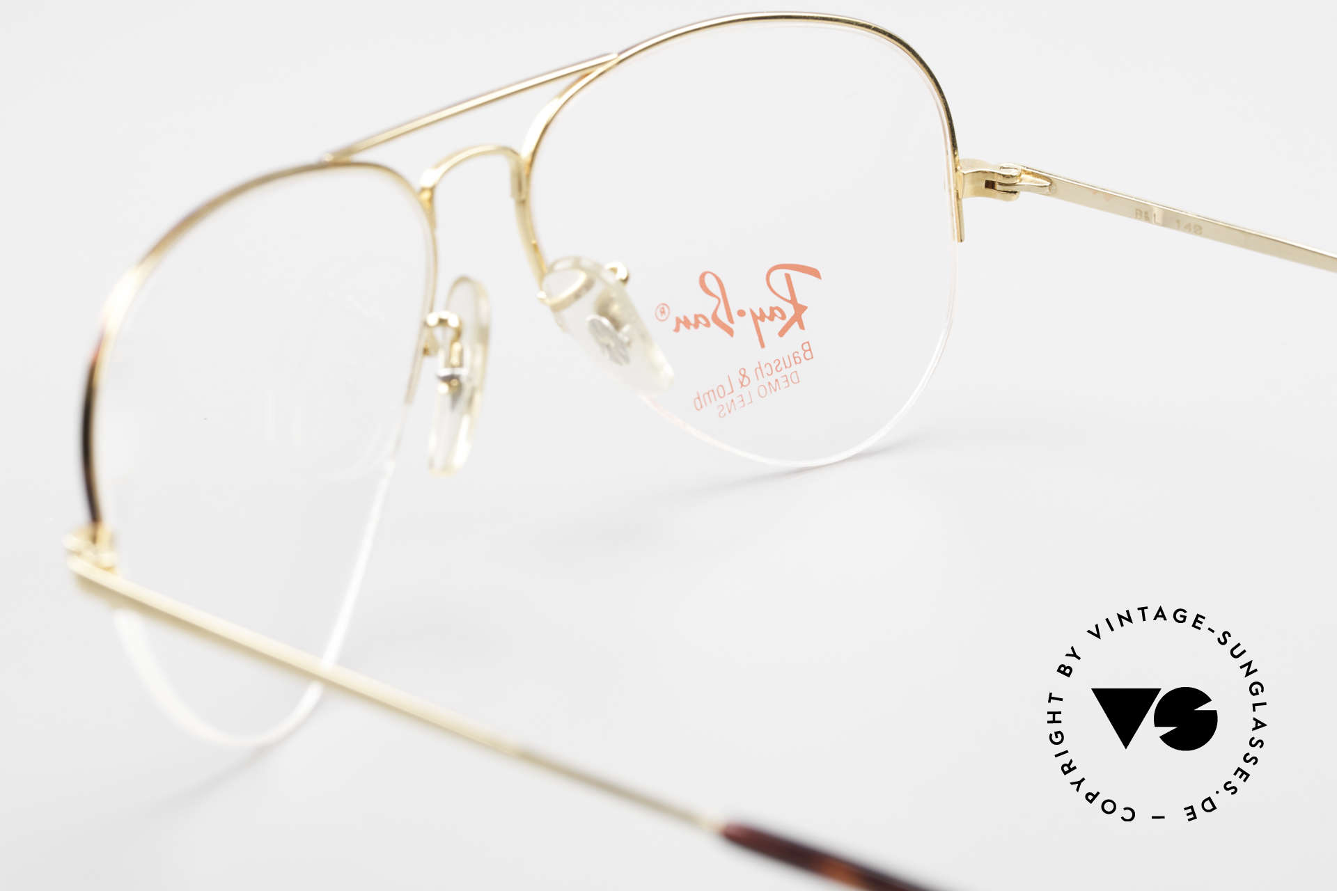 Glasses Ray Ban Aviator Half Rimless Frame Tortuga