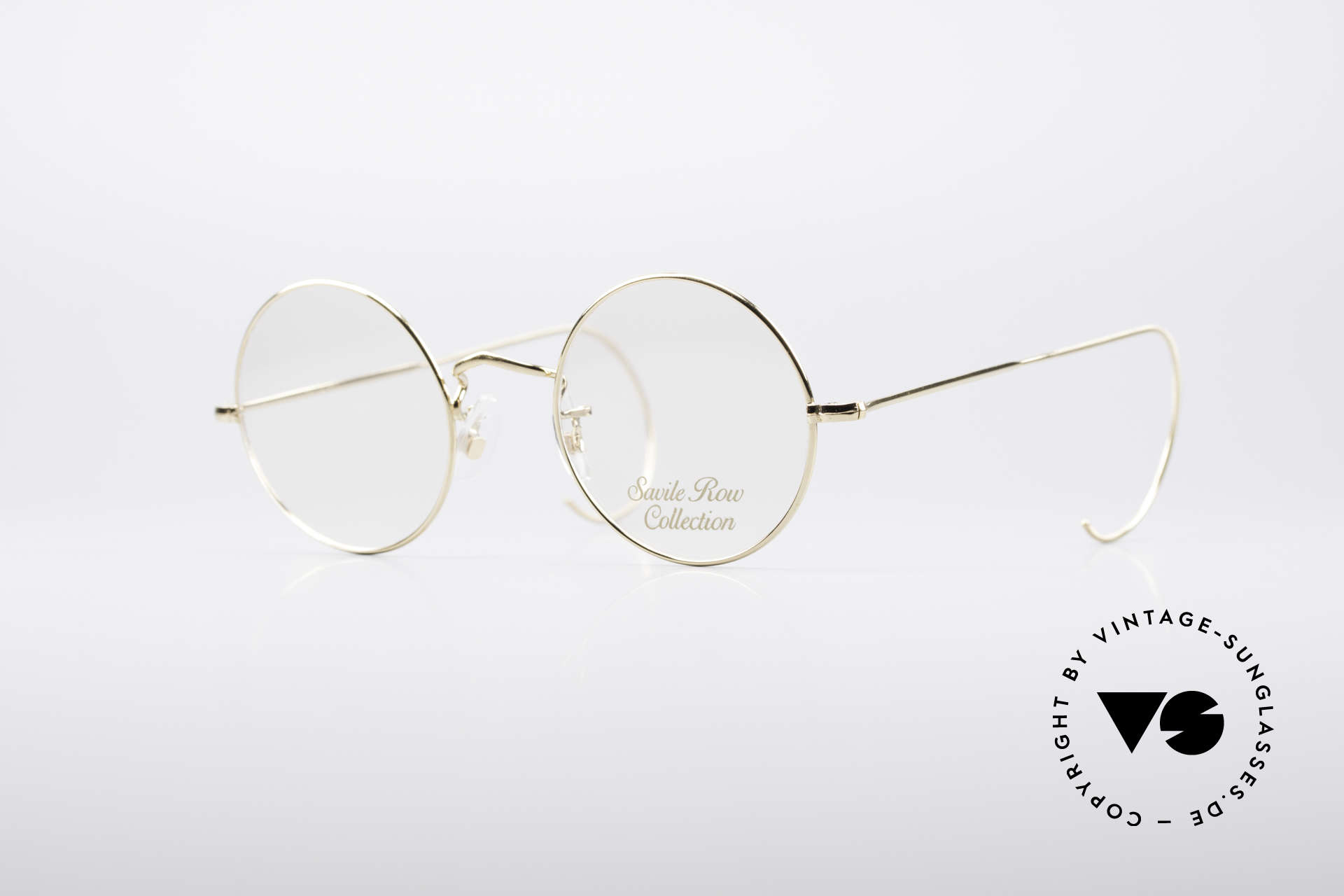 Savile Row Round 44/20 14kt Gold Frame, 'The Savile Row Collection' by Algha, UK Optical, Made for Men and Women