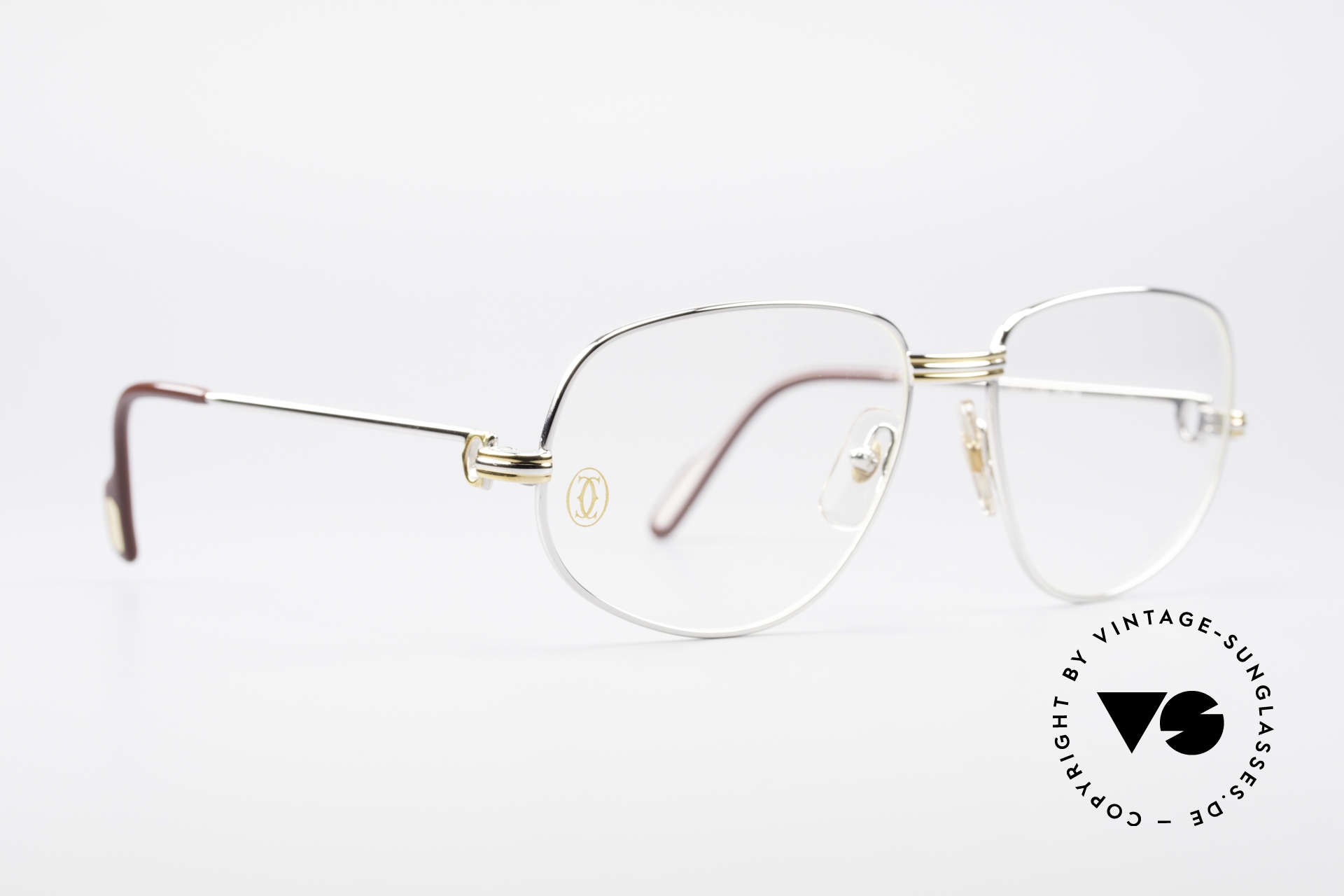 Cartier Romance LC - M Platinum Finish Glasses, this pair (with L. Cartier decor): MEDIUM size 56-16, 130, Made for Men and Women