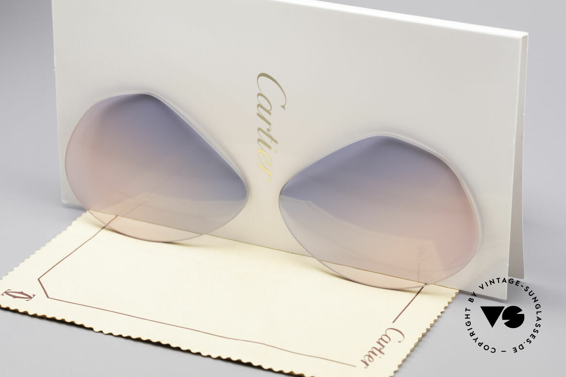 Cartier Vendome Lenses - L Sun Lenses Blue Pink Gradient, new CR39 UV400 plastic lenses (for 100% UV protection), Made for Men