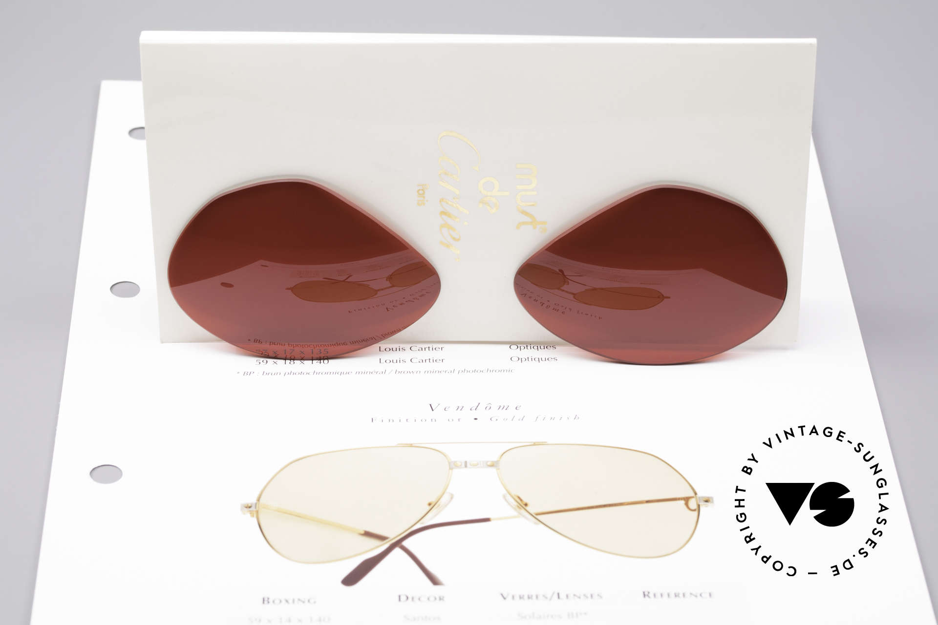 red lens cartier glasses