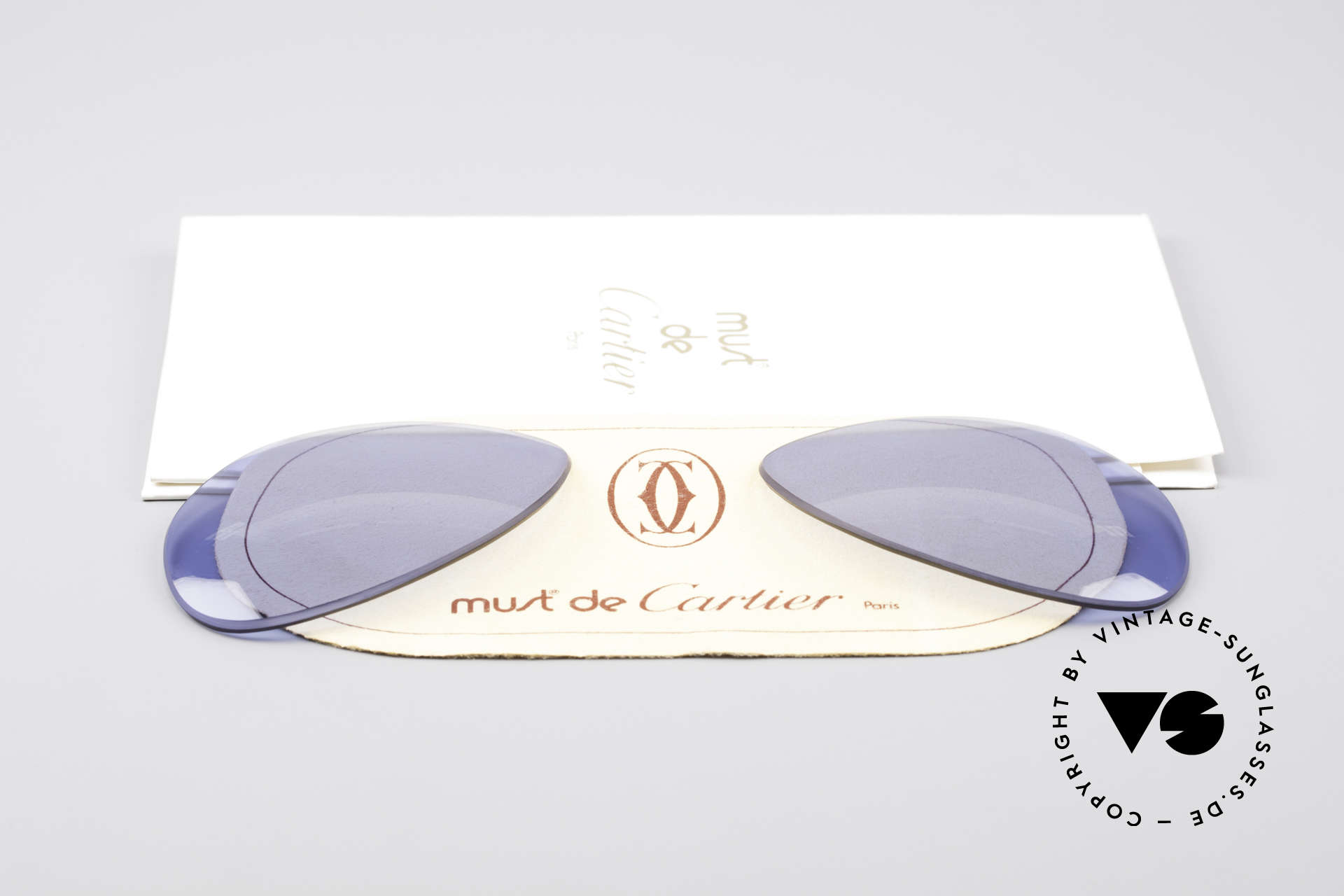 Cartier Vendome Lenses - L Navy Blue Sun Lenses, made by our optician (thus, brand-new and scratch-free), Made for Men