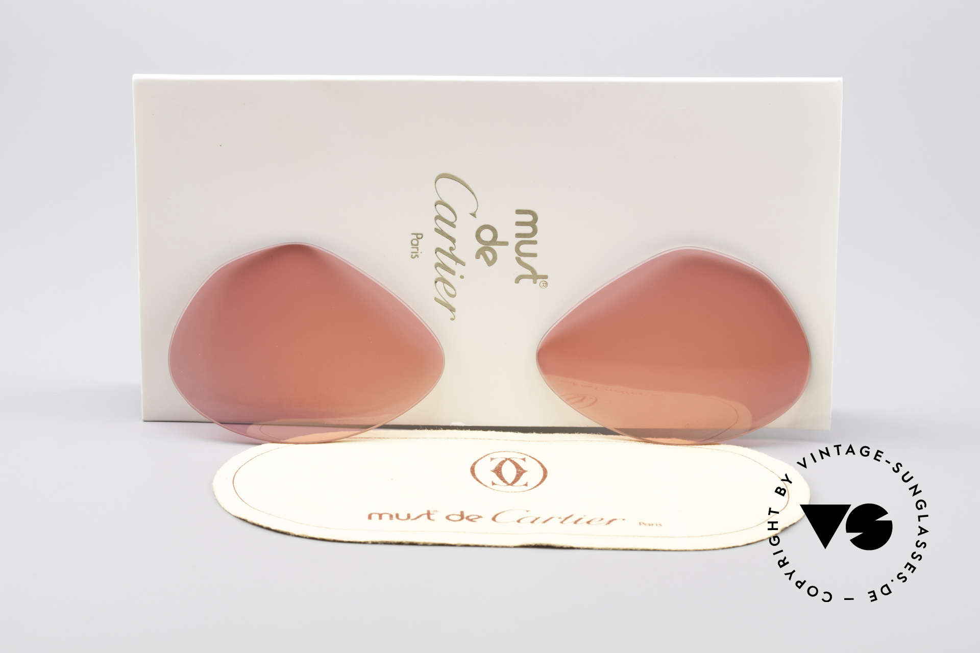 Cartier Vendome Lenses - M Pink Sun Lenses, replacement lenses for Cartier mod. Vendome 59mm size, Made for Men and Women
