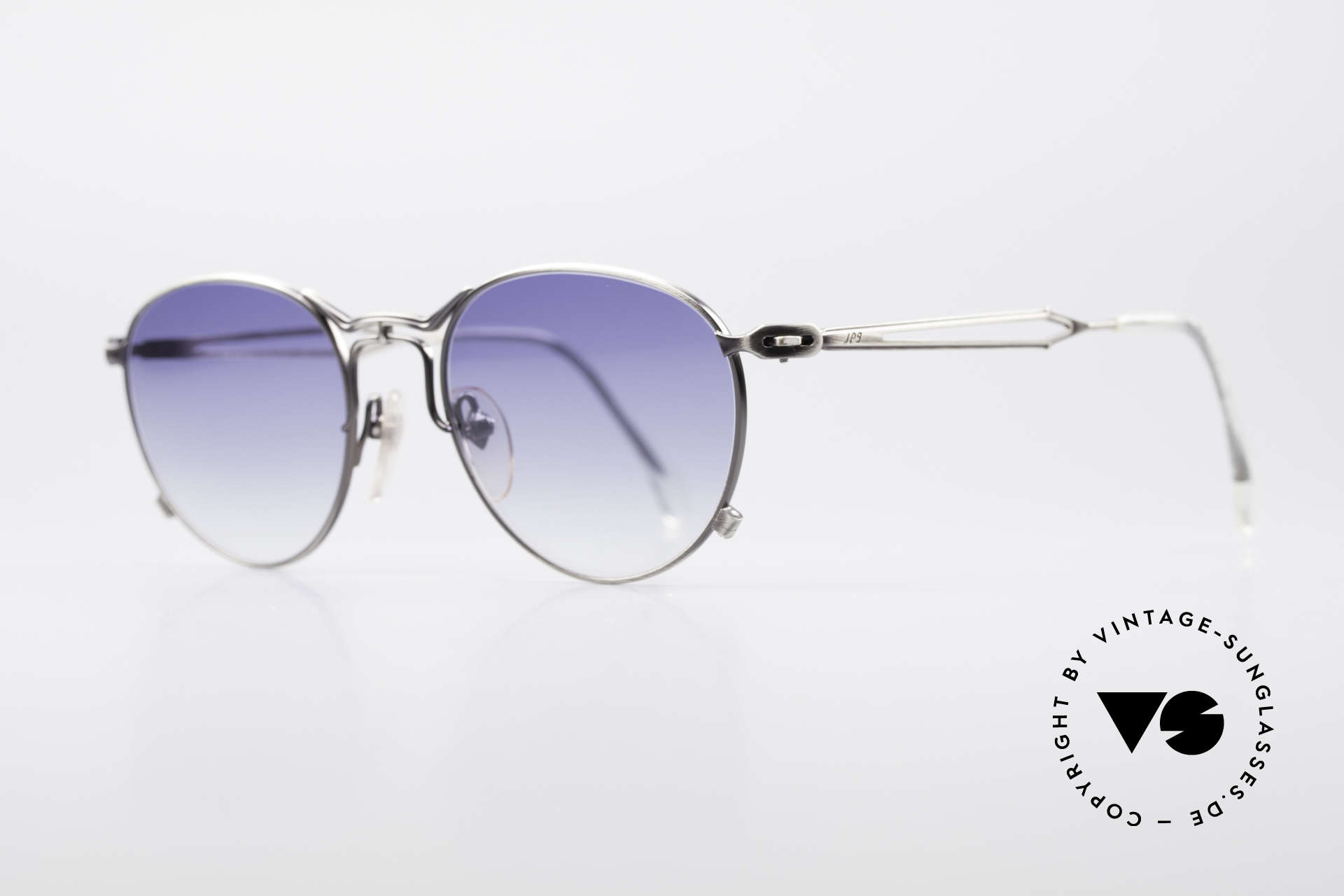 Jean Paul Gaultier 55-2177 Rare Designer Sunglasses, also called: "charcoal gray / silver" or "antique silver", Made for Men and Women