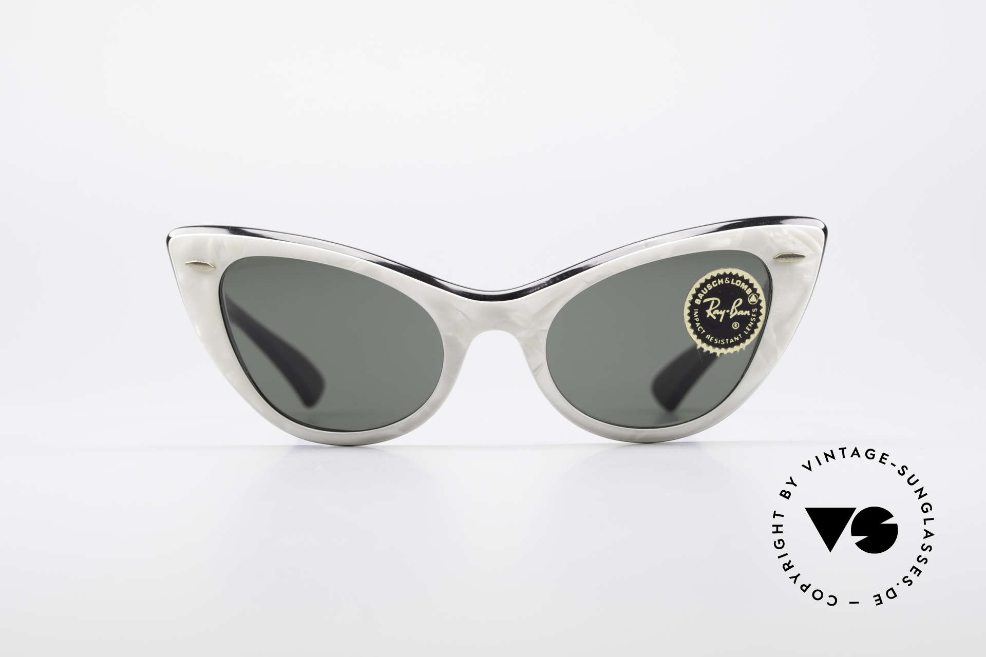 Sunglasses Ray Ban Lisbon White Pearl Cateye Shades