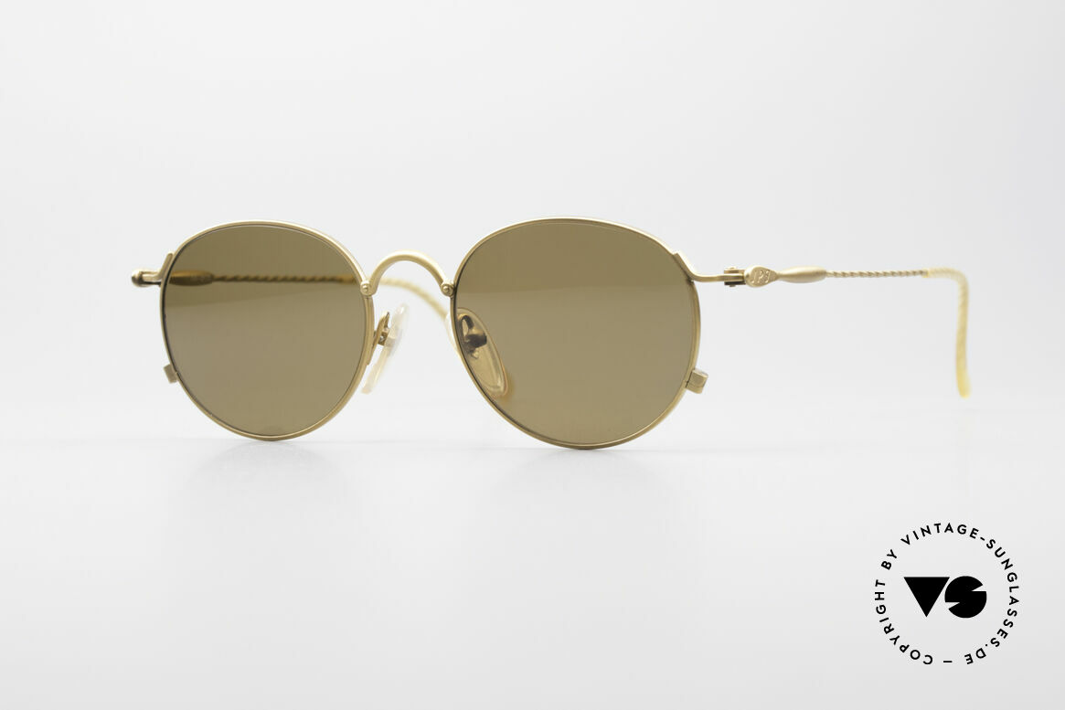 Jean Paul Gaultier 55-2172 Vintage Round JPG Sunglasses, round 90's vintage sunglasses by J.P. Gaultier, Made for Men and Women