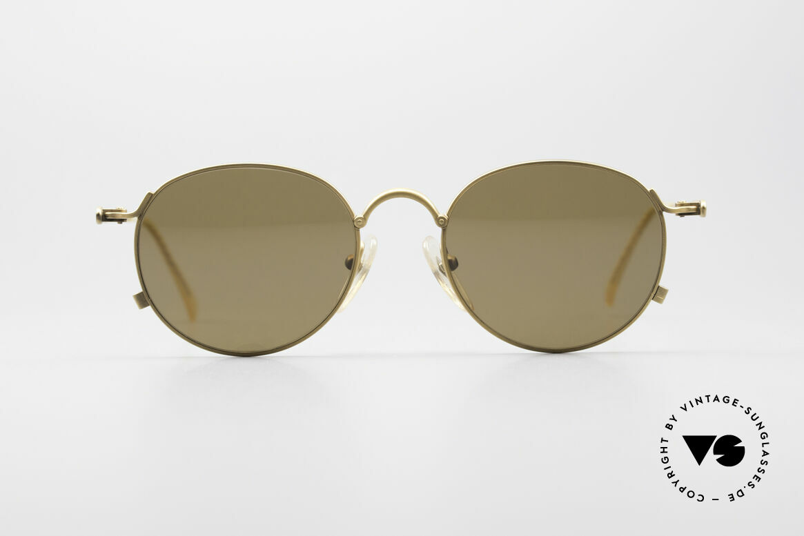 Jean Paul Gaultier 55-2172 Vintage Round JPG Sunglasses, ornamentally twisted temples (like a hawser), Made for Men and Women