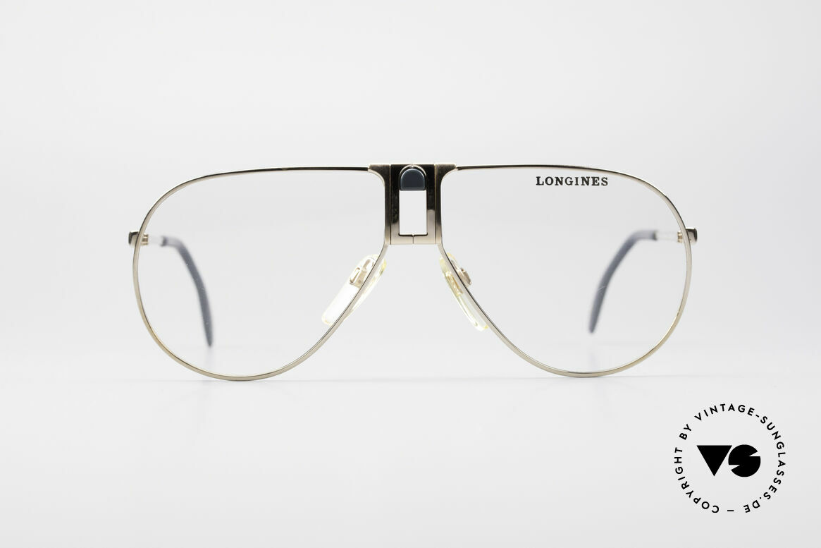 Longines 0154 1980's Aviator Eyeglasses, precious frame with spring hinges (Metzler, Germany), Made for Men