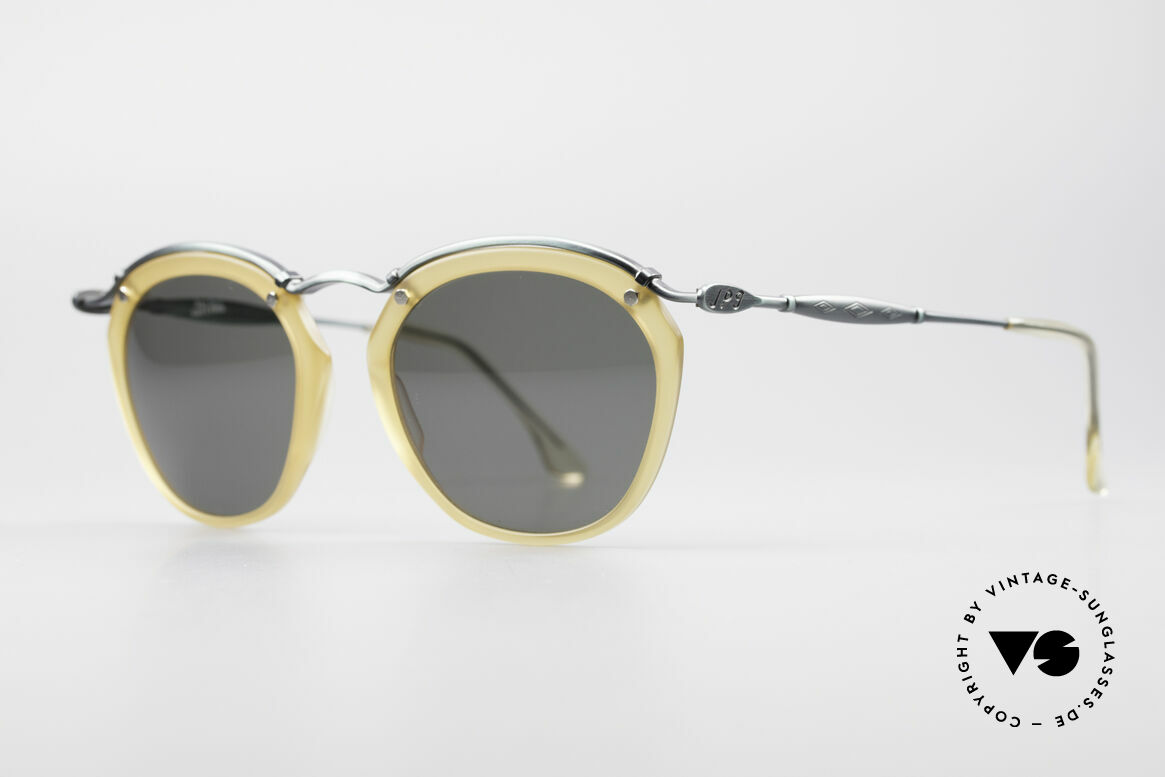 Jean Paul Gaultier 56-1273 Panto Style Sunglasses, interesting combination of materials and colors, Made for Men and Women