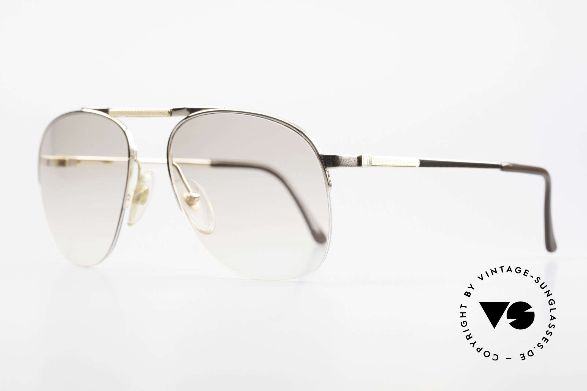 Dunhill 6022 Rare 80's Gentlemen's Frame, precious, gold-plated frame with light-tinted lenses, Made for Men