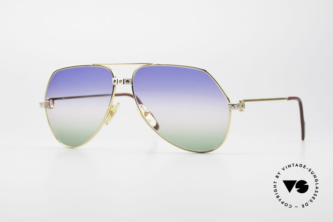 Cartier Vendome Santos - L Rare Luxury 80's Sunglasses, Vendome = the most famous eyewear design by CARTIER, Made for Men