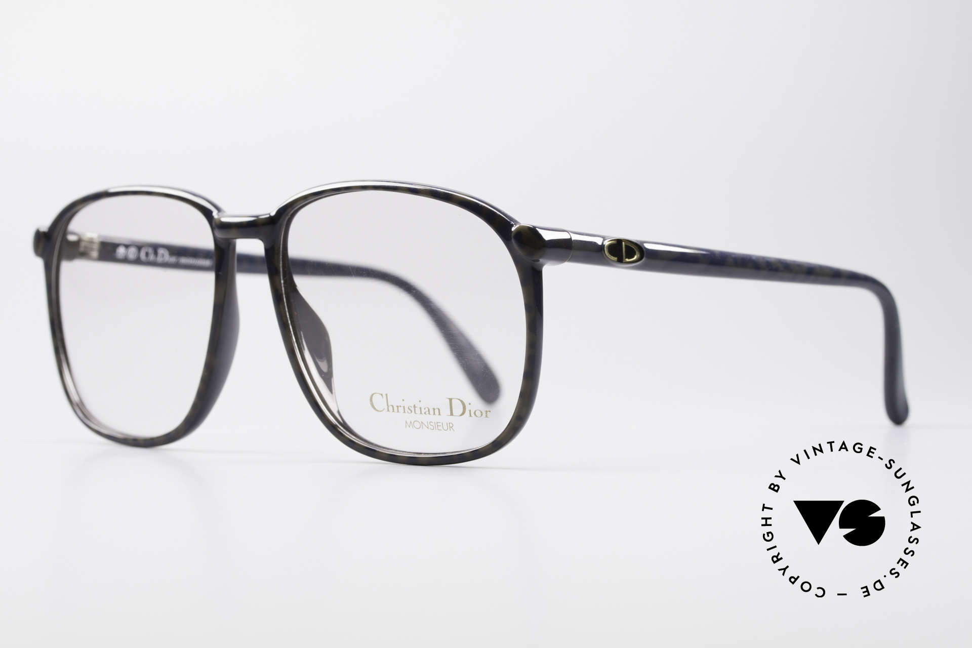 Christian Dior 2341 80's Optyl Monsieur Glasses, very noble men's frame with discreet coloring/pattern, Made for Men