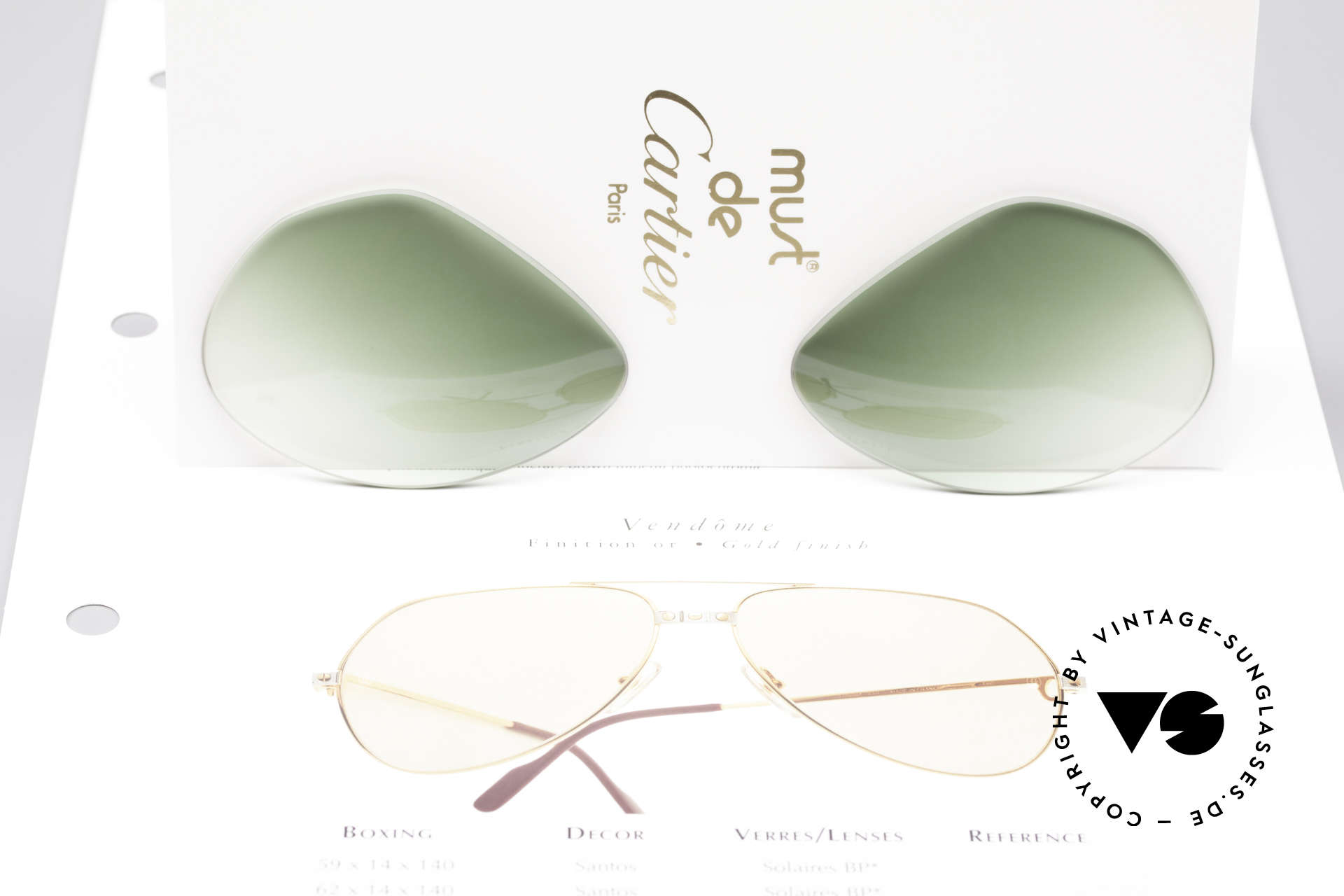 Sunglasses Cartier Vendome Lenses M Sun Lenses Green Gradient
