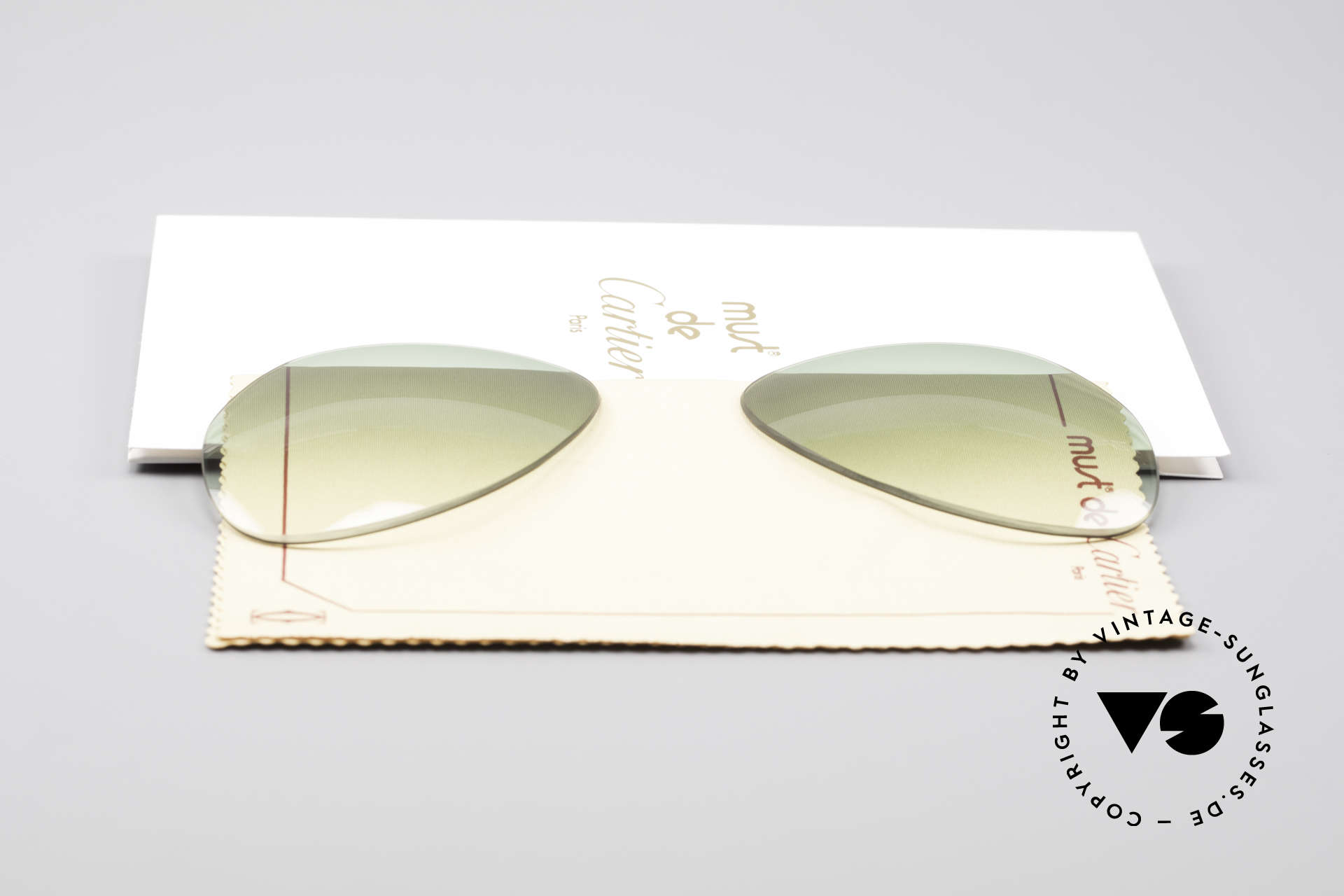 Cartier Vendome Lenses - M Sun Lenses Green Gradient, made by our optician (thus, brand-new and scratch-free), Made for Men and Women