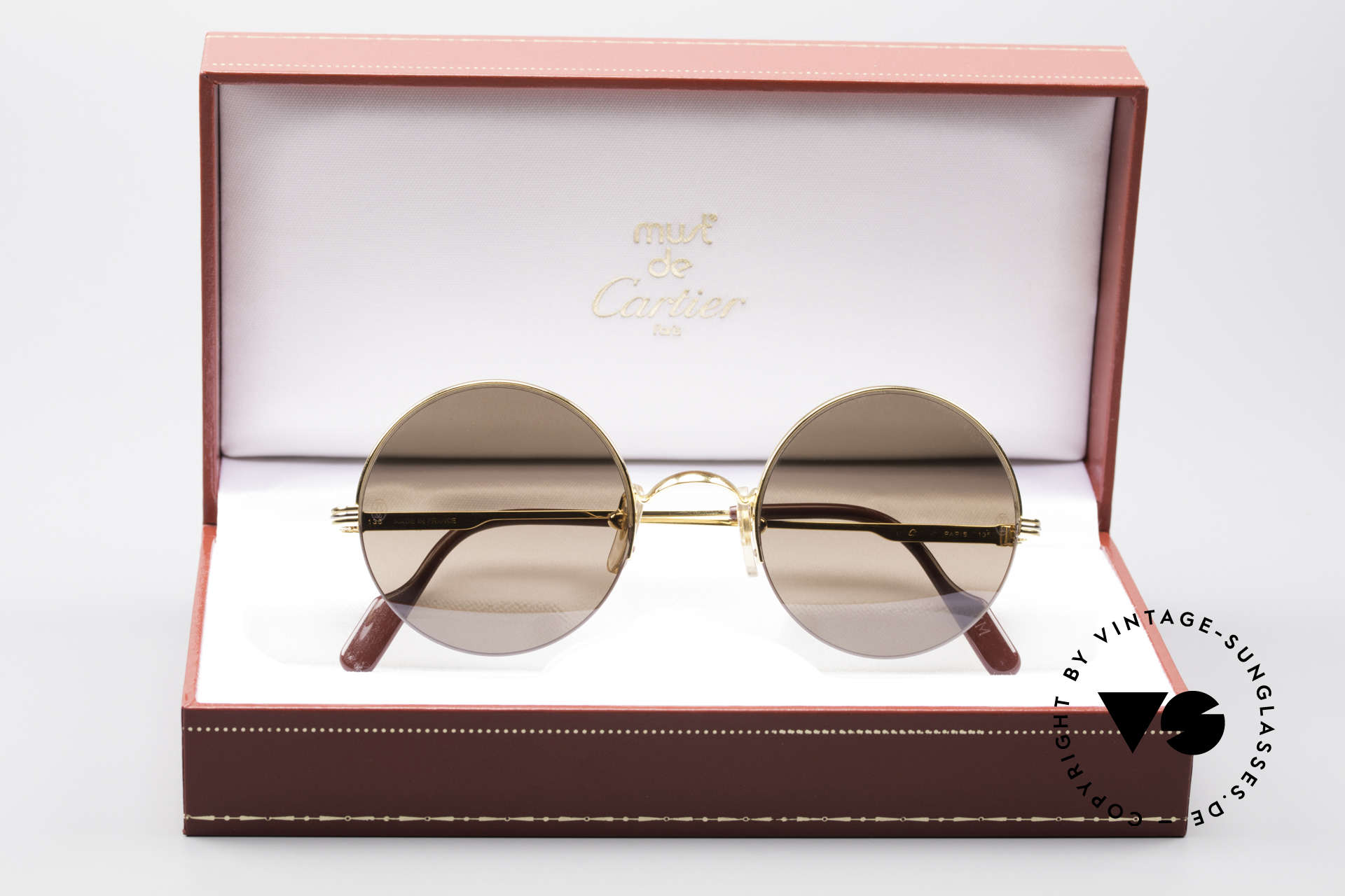 Sunglasses Cartier Mayfair M Luxury Round Sunglasses