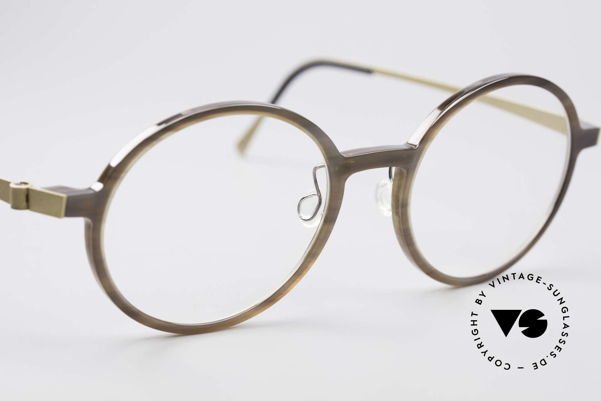 Glasses Lindberg 1827 Horn Round Horn Eyeglasses