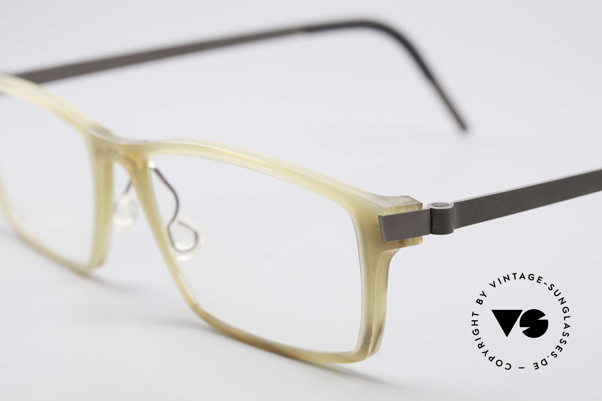 Glasses Lindberg 1816 Horn Buffalo Horn Titanium Frame