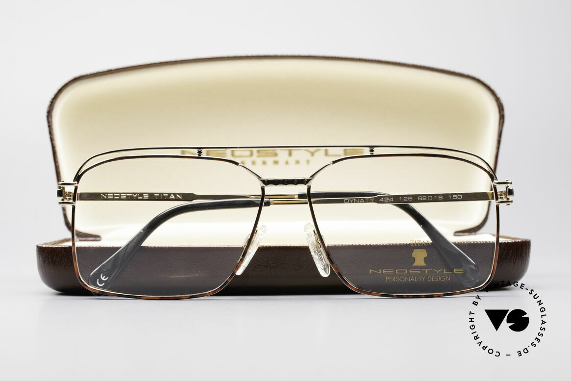 Neostyle Dynasty 424 - XL 80's Titanium Men's Frame, NO RETRO glasses, just a stylish old ORIGINAL, Made for Men