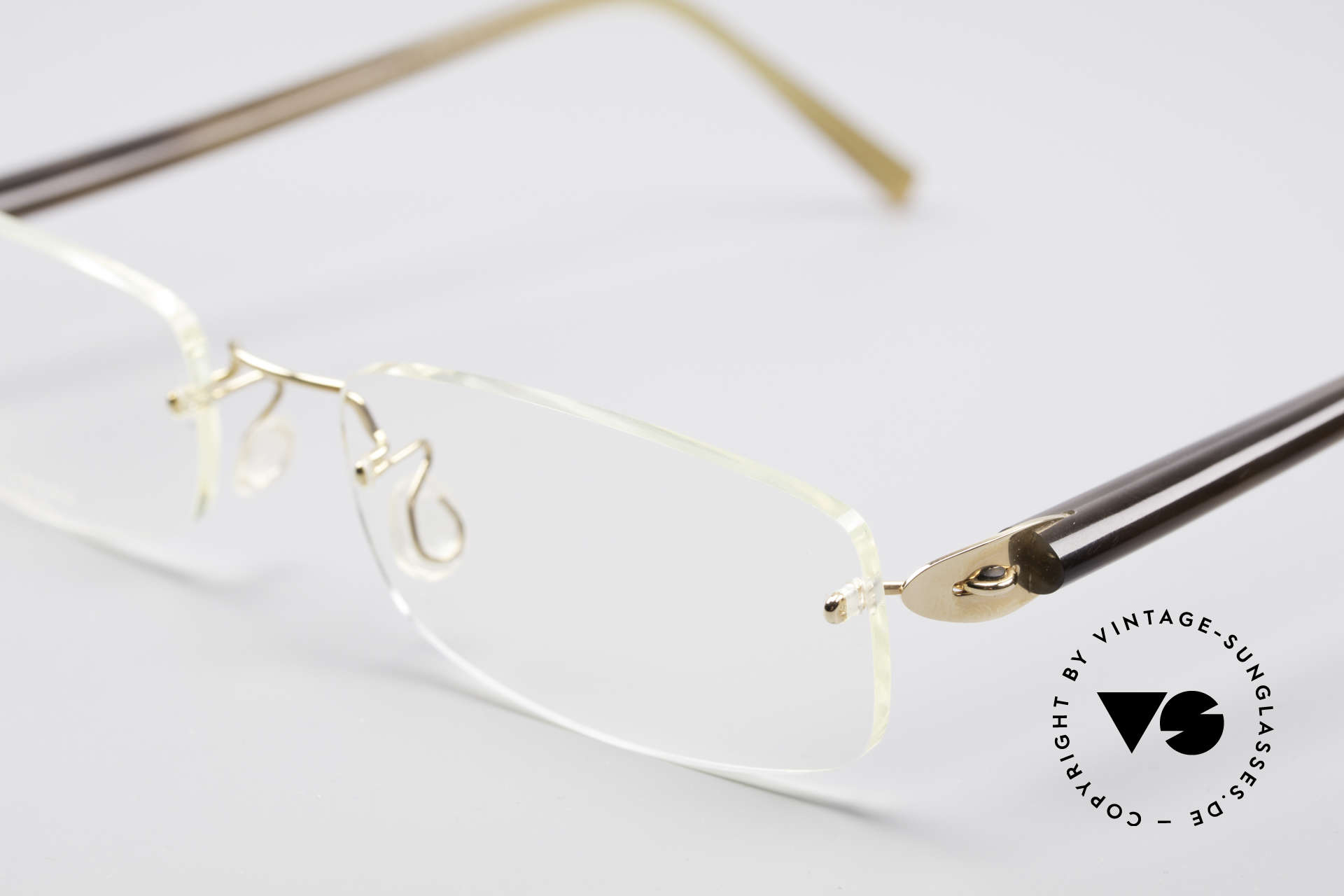 Glasses Lindberg T902 Horn Precious 18kt Solid Gold Frame