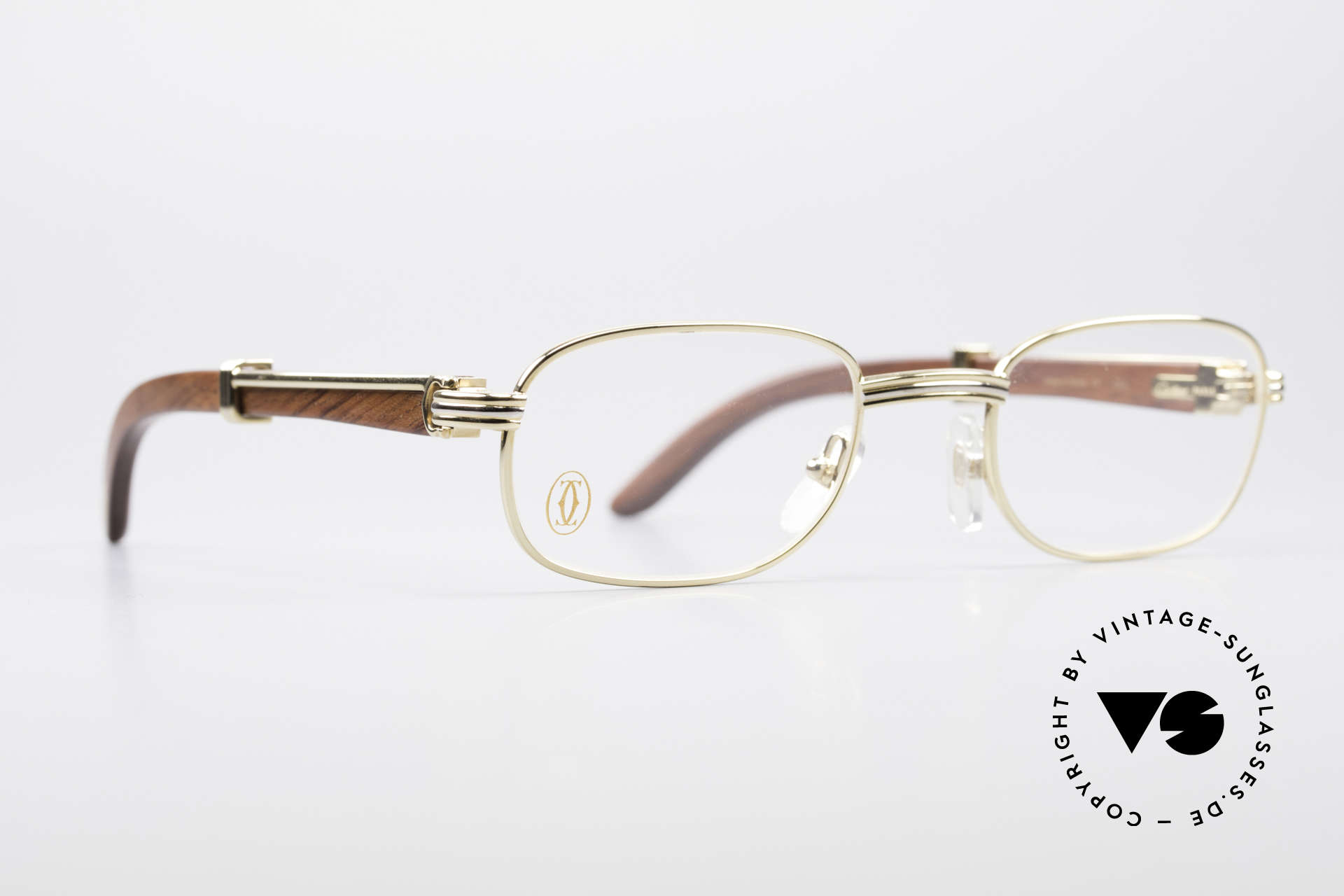 vintage cartier glasses wood