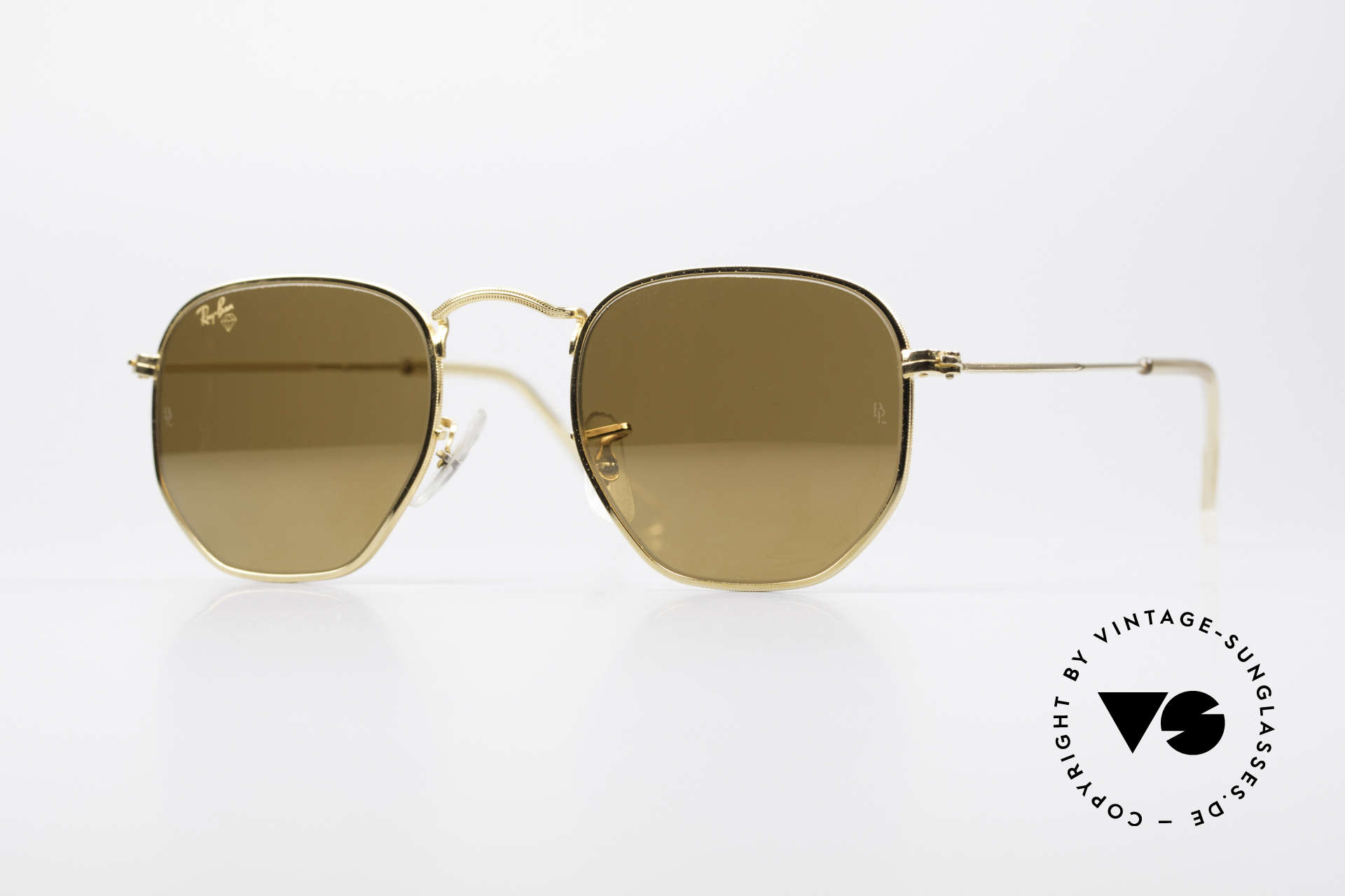 Sunglasses Ray Ban Classic Style III Diamond Hard Gold Mirrored