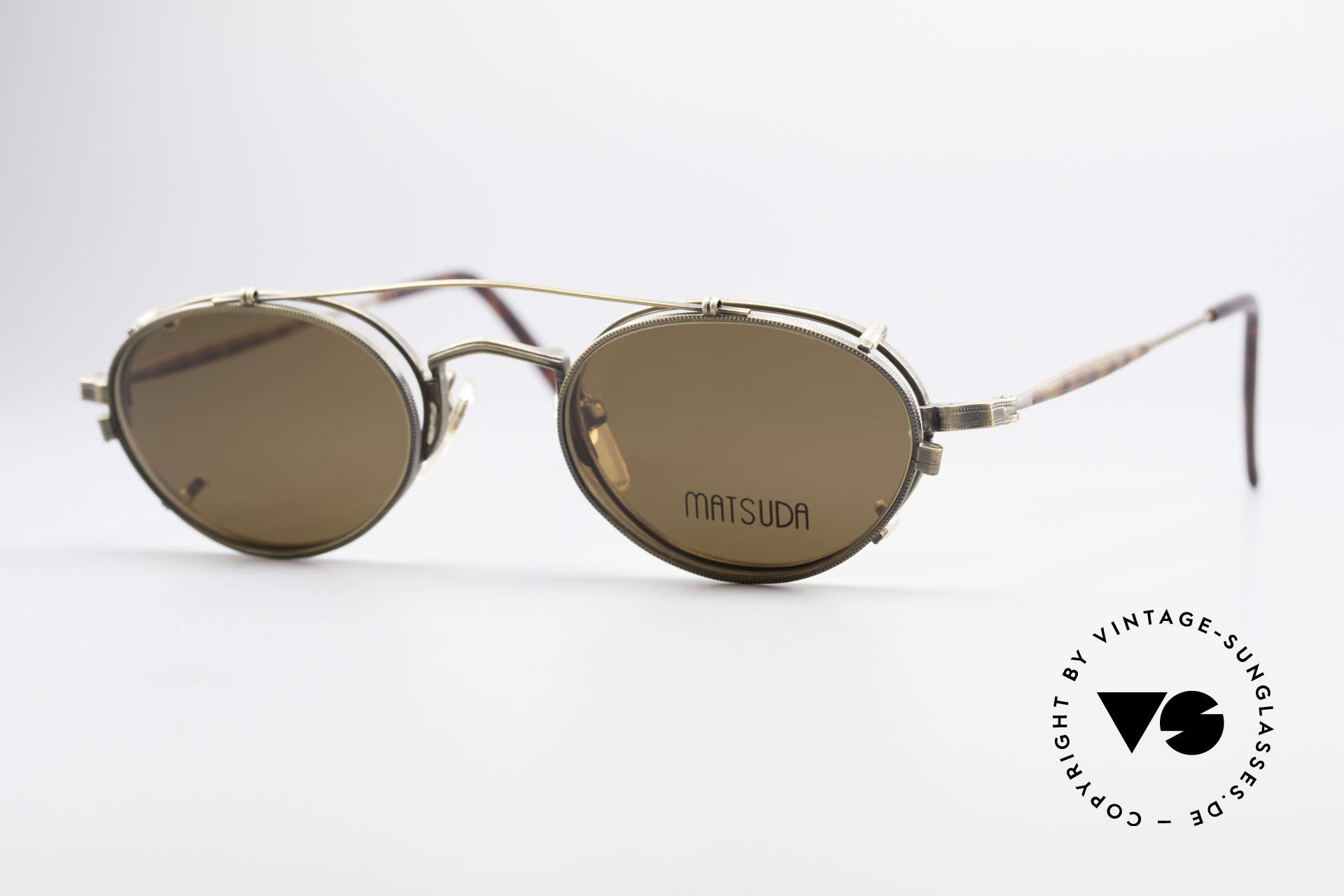 Matsuda 10102 Vintage Steampunk Shades, vintage Matsuda designer eyeglasses from the mid 90's, Made for Men
