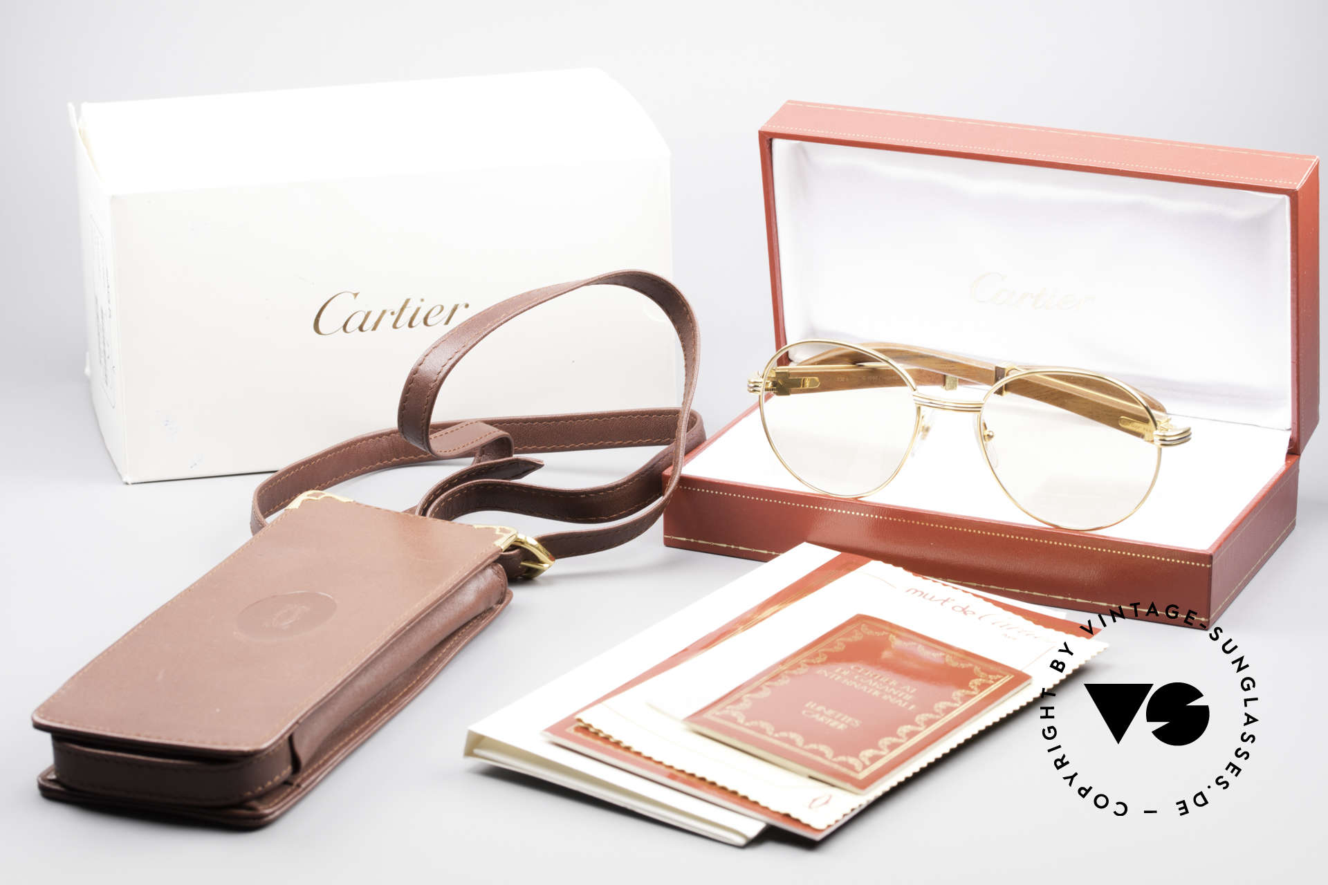 Sunglasses Cartier Bagatelle Bubinga Precious Wood Shades