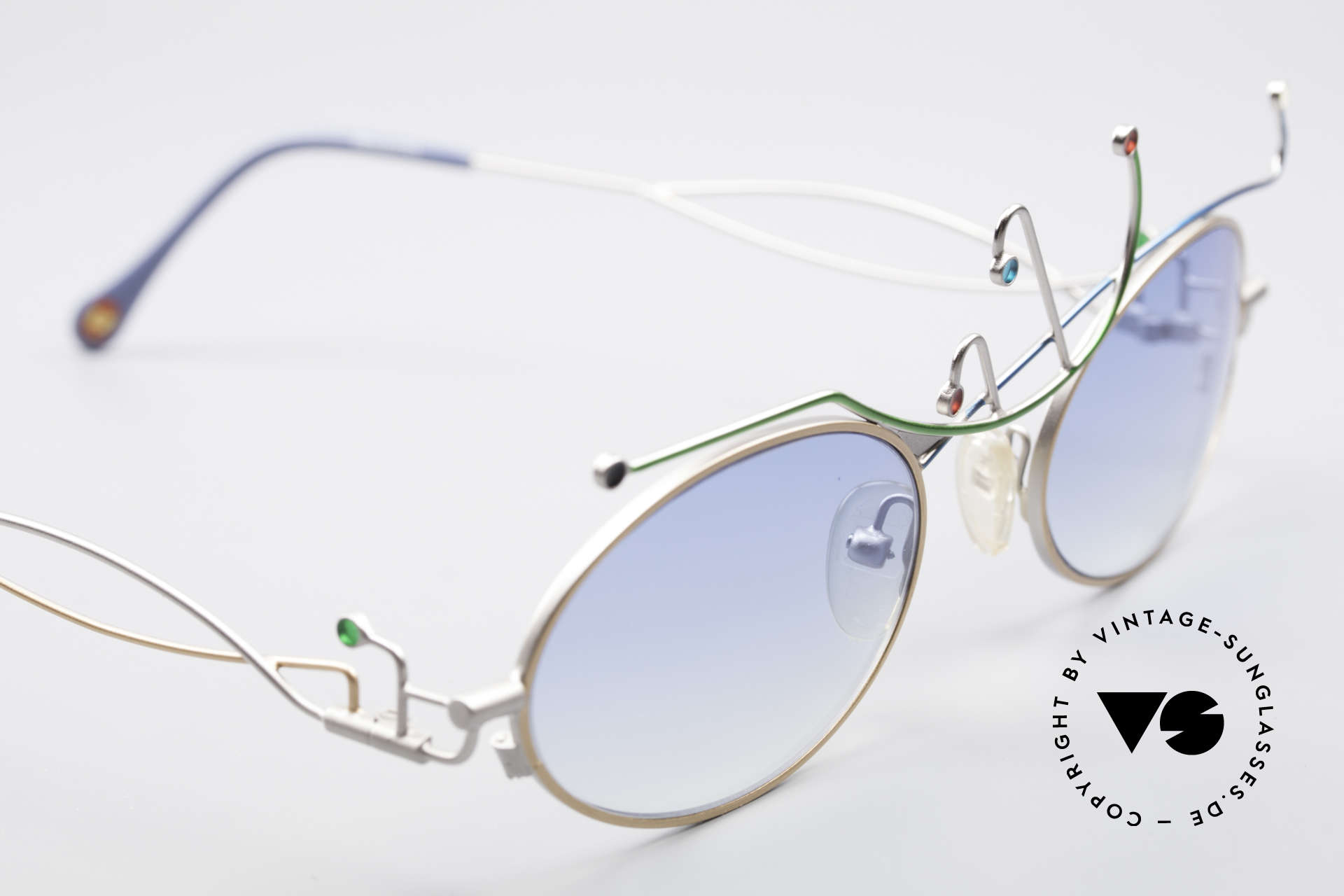 Lunettes De Soleil Vintage TAXI By CASANOVA - Années 90 Italie - Or - NOS (Neuf Avec étiquettes)