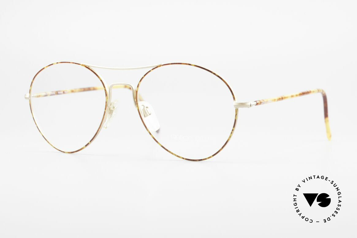 Giorgio Armani 120 Vintage Aviator Glasses Men, men's eyeglasses by the fashion designer G.Armani, Made for Men