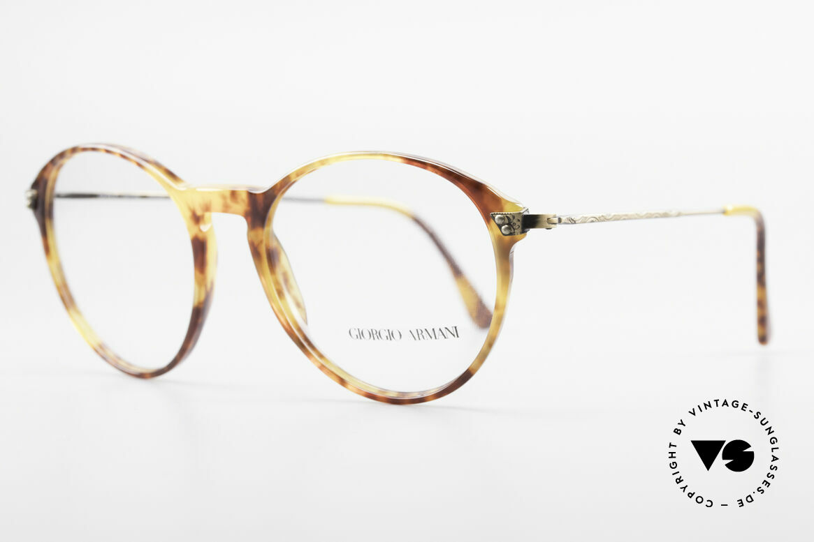 Giorgio Armani 329 90's Panto Glasses Medium, very interesting frame pattern; MEDIUM size 52-18, Made for Men