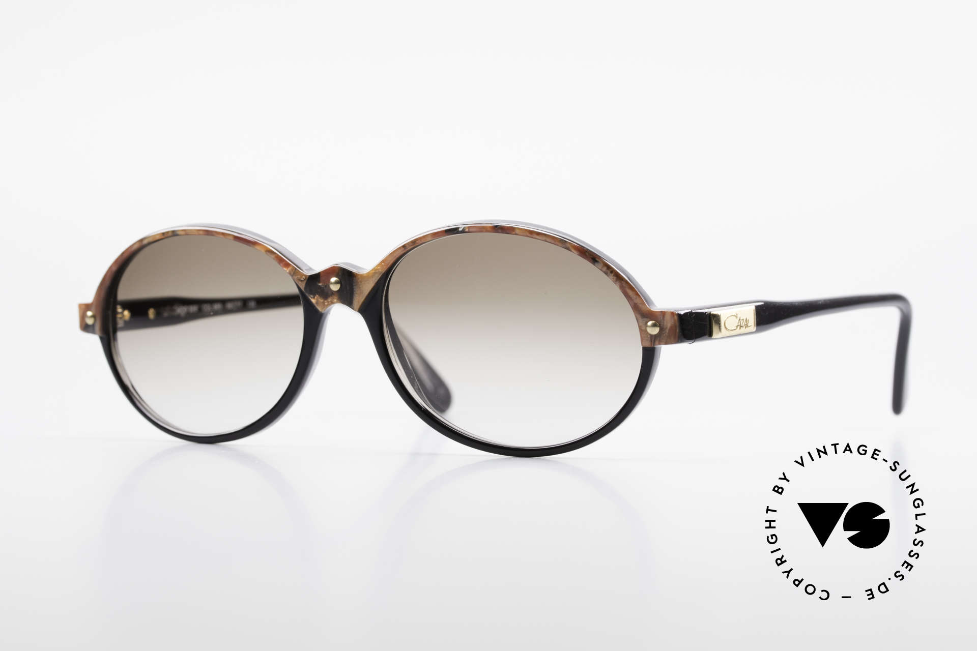 Cazal 328 Oval Vintage Sunglasses 90's, oval round Cazal vintage designer sunglasses, Made for Women