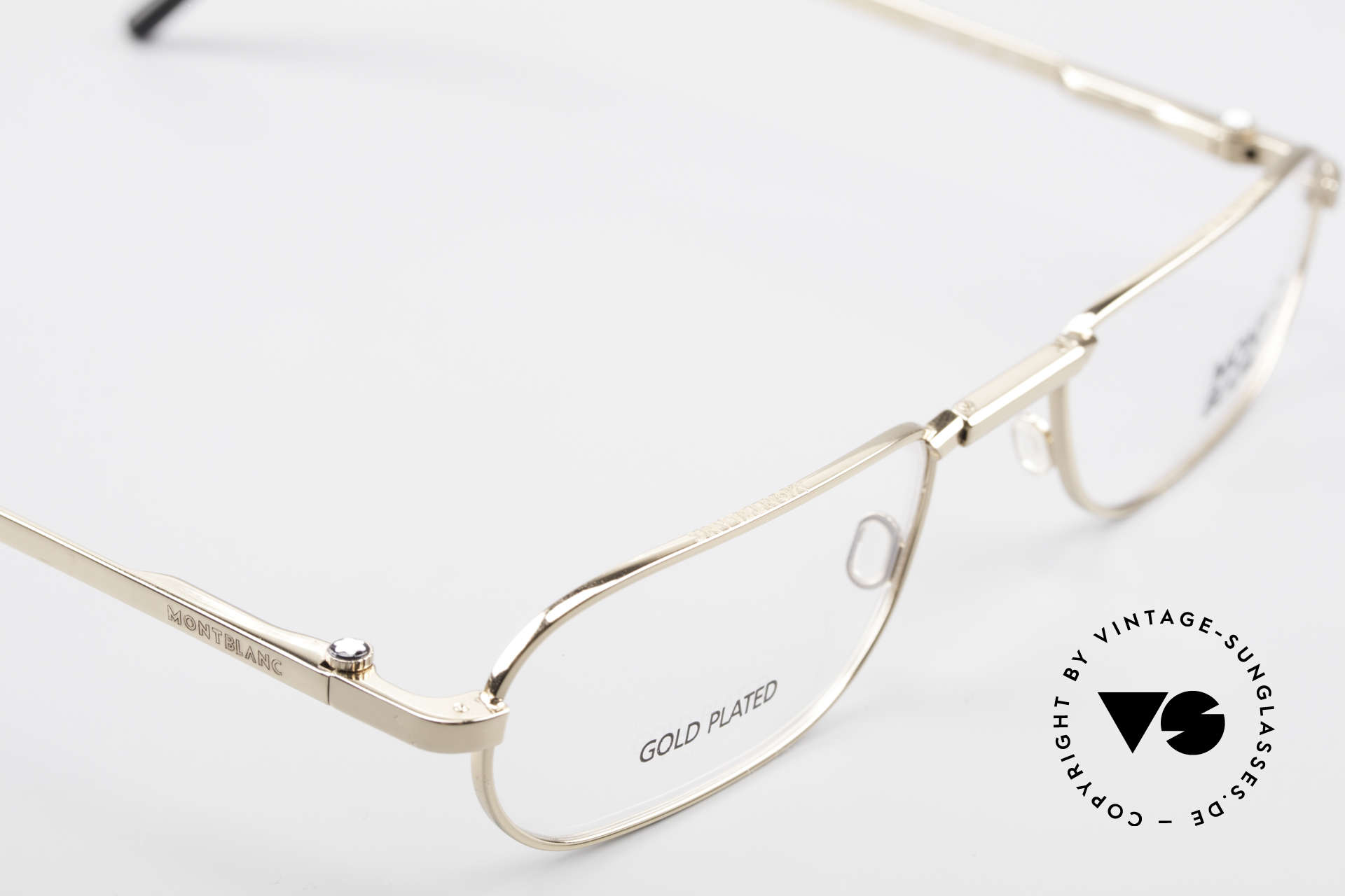 Glasses Montblanc MB30 Folding Gold Plated Luxury Eyeglasses
