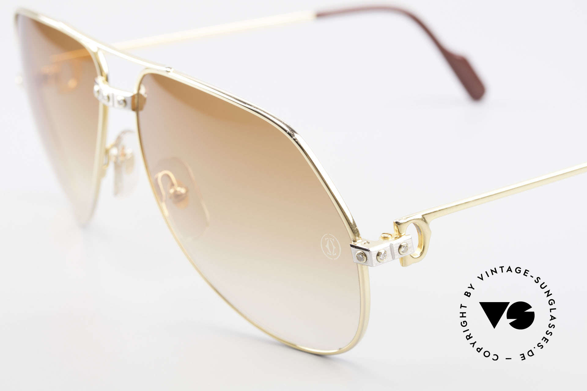 Sunglasses Cartier Vendome Santos L Customized Diamond Shades