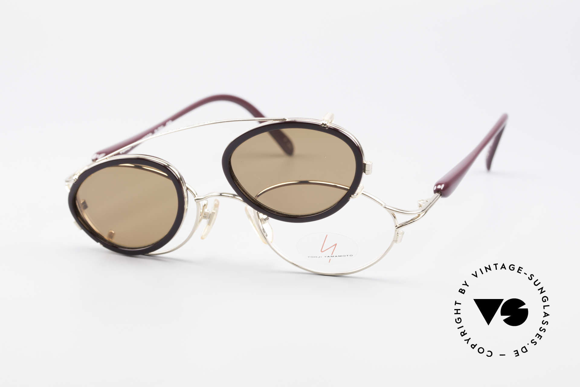 Yohji Yamamoto 51-7210 Clip-On 90's No Retro Frame, frame can be glazed with optical lenses of any kind, Made for Men and Women