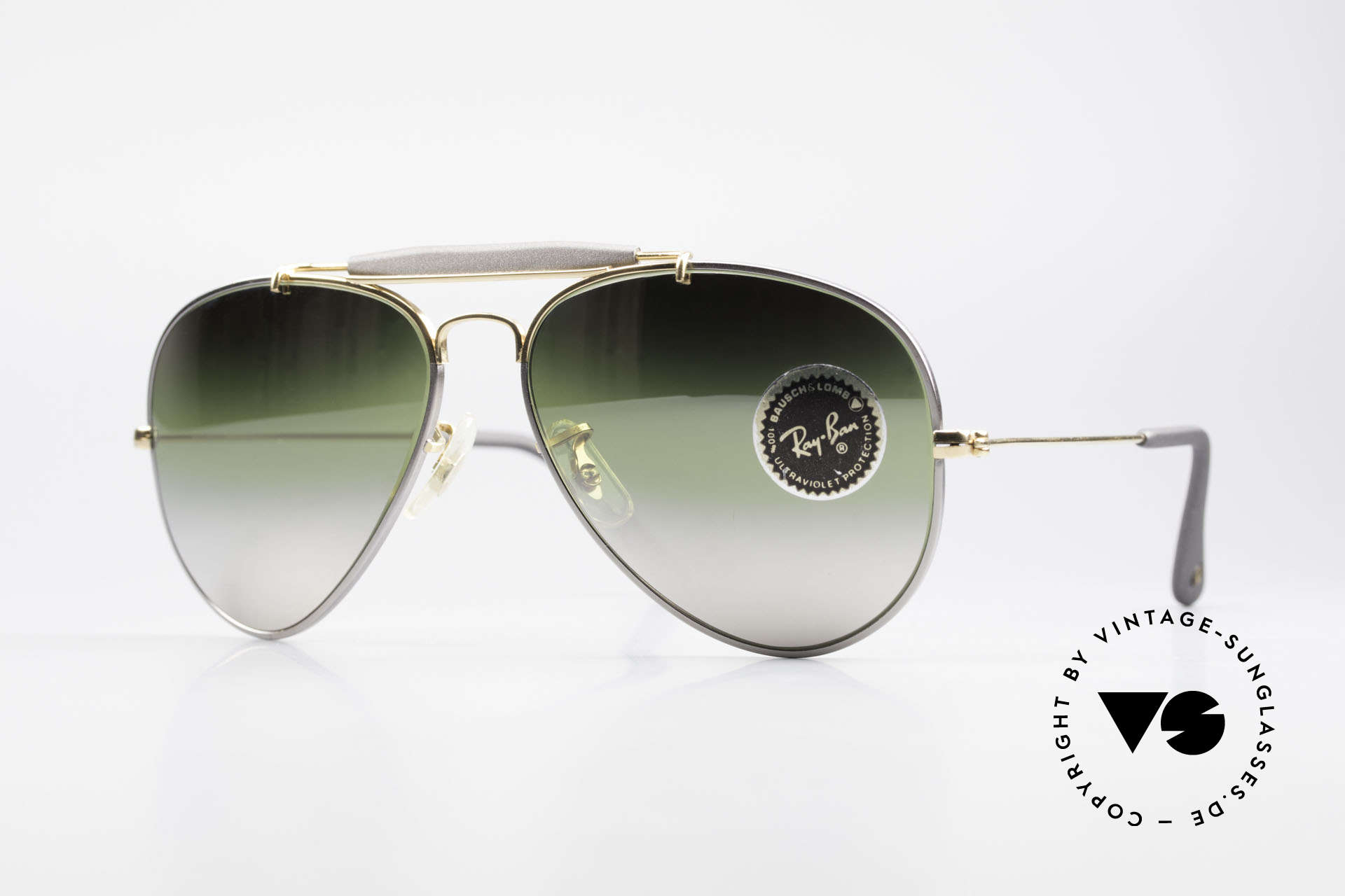 Sunglasses Ray Ban Outdoorsman Precious Greenish Mirrored Vintage
